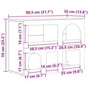 Sideboard Hvid 80,5 x 35 x 59 cm Konstrueret træ