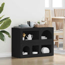Sideboard ELST Sort 80,5 x 35 x 59 cm Konstrueret træ