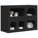 Sideboard ELST Sort 80,5 x 35 x 59 cm Konstrueret træ