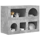 Sideboard Beton Grå 80,5 x 35 x 59 cm Konstrueret træ