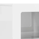 Sideboard Høj gloss hvid 80,5 x 35 x 59 cm Konstrueret træ