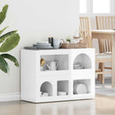 Sideboard Høj gloss hvid 80,5 x 35 x 59 cm Konstrueret træ