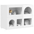 Sideboard Høj gloss hvid 80,5 x 35 x 59 cm Konstrueret træ