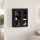 Hængeskab med hylde ELST Sort 59 x 20 x 71,5 cm Konstrueret træ