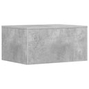 Væghængt skrivebord Beton Grå Konstrueret træ 60 x 45 x 30 cm