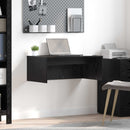 Væghængt skrivebord Sort eg Konstrueret træ 80 x 45 x 30 cm