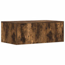 Væghængt skrivebord Røget eg Konstrueret træ 80 x 45 x 30 cm