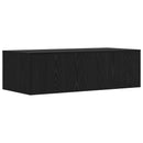 Væghængt skrivebord Sort eg Konstrueret træ 100 x 45 x 30 cm