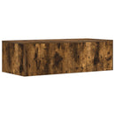 Væghængt skrivebord Røget eg Konstrueret træ 100 x 45 x 30 cm