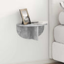 Væghylde 2 pcs Beton Grå 38 x 19 x 19 cm Konstrueret træ