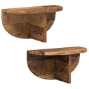 Væghylde 2 pcs Gammelt træ 38 x 19 x 19 cm Konstrueret træ