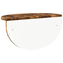 Væghylde 2 pcs Røget eg 48 x 24 x 24 cm Konstrueret træ