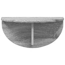 Væghylde 2 pcs Grå Sonoma 48 x 24 x 24 cm Konstrueret træ