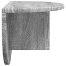Væghylde 2 pcs Grå Sonoma 48 x 24 x 24 cm Konstrueret træ