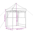 Party Tent Sort 200 x 200 x 306 cm Oxford stof