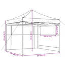 Party Tent Sort 292 x 292 x 315 cm Oxford stof