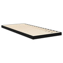 Gulv seng ramme Sort eg 75 x 190 cm Konstrueret træ