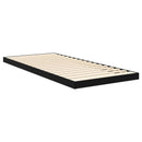 Gulv seng ramme Sort eg 75 x 190 cm Konstrueret træ