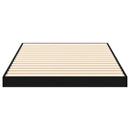 Gulv seng ramme Sort eg 75 x 190 cm Konstrueret træ