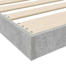 Gulv seng ramme Beton Grå 90 x 190 cm Konstrueret træ