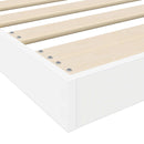 Gulv seng ramme Hvid 80 x 200 cm Konstrueret træ