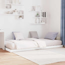 Gulv seng ramme Hvid 80 x 200 cm Konstrueret træ