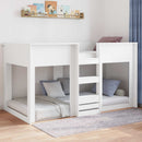 Gulv seng ramme Hvid 80 x 200 cm Konstrueret træ