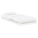 Gulv seng ramme Hvid 80 x 200 cm Konstrueret træ