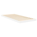 Gulv seng ramme Hvid 80 x 200 cm Konstrueret træ
