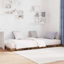 Gulv seng ramme Røget eg 80 x 200 cm Konstrueret træ