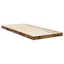 Gulv seng ramme Røget eg 80 x 200 cm Konstrueret træ