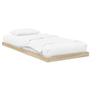 Gulv seng ramme Sonoma eg 90 x 200 cm Konstrueret træ