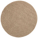 Områdetæpper Rund Moiré AGIRA Naturfarvet Ø 120 CM Polyester