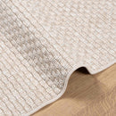 Områdetæpper Rektangulær FARO Creme 150 x 80 cm Polyester