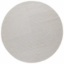 Områdetæpper Rund PALMERAS Creme Ø 160 CM Polyester
