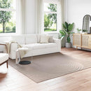 Områdetæpper Firkantet PALMERAS Beige 240 x 240 cm Polyester