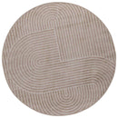 Områdetæpper Rund PALMERAS Beige Ø 120 CM Polyester