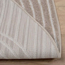Områdetæpper Rund PALMERAS Beige Ø 200 CM Polyester