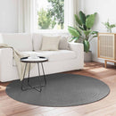 Områdetæpper Rund PALMERAS Antracit Ø 120 CM Polyester