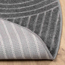 Områdetæpper Rund PALMERAS Antracit Ø 160 CM Polyester