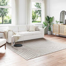 Områdetæpper Firkantet PALMERAS Creme 240 x 240 cm Polyester