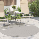 Områdetæpper Rund PALMERAS Creme Ø 120 CM Polyester