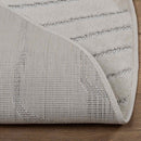 Områdetæpper Rund PALMERAS Creme Ø 200 CM Polyester