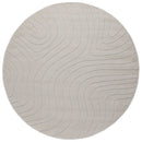 Områdetæpper Rund PALMERAS Creme Ø 200 CM Polyester