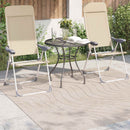 Områdetæpper Firkantet PALMERAS Beige 200 x 200 cm Polyester