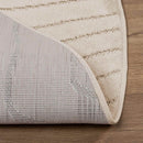 Områdetæpper Rund PALMERAS Beige Ø 120 CM Polyester
