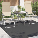 Områdetæpper Firkantet PALMERAS Antracit 120 x 120 cm Polyester