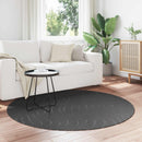 Områdetæpper Rund PALMERAS Antracit Ø 120 CM Polyester