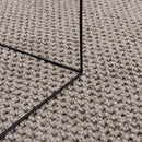 Områdetæpper Firkantet LUGO Gråbrun 120 x 120 cm Polyester