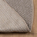 Områdetæpper Rund LUGO Gråbrun Ø 200 CM Polyester